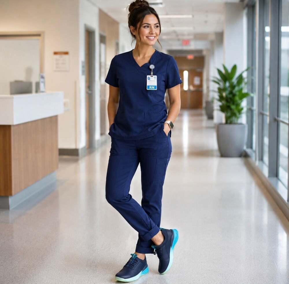 Clove Comfort Nursing Shoes Blue CL011 Size W5.5 Womens Sneakers